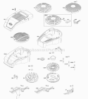 Blower Housing CoverGuards Flywheel Rewind Starter Diagram and Parts List for  Briggs and Stratton Engine